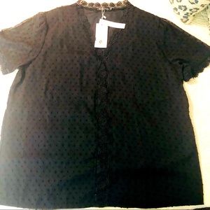 Ladies Swiss Dot boutique top size XXL